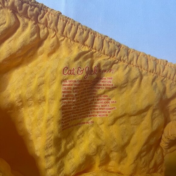 Cat & Jack One-Shoulder Orang Tank Top with. Size S (6/7). 74% RAYON. - Picture 5 of 7